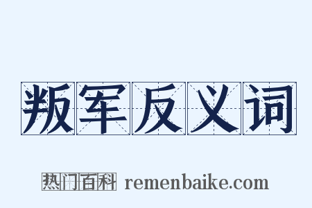 叛军反义词是什么意思的图片